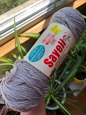 Vtg Kmart Sayelle Worsted Yarn Skein Grey 1071 Orlon Acrylic Granny Core*READ*